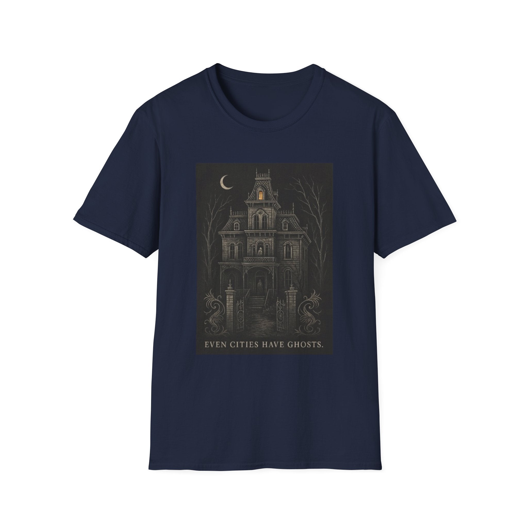 Respawn & Reclaim - Ashes and Bones Collection - Spooky Halloween Graphic Tee, Unisex Softstyle T-Shirt, Haunted House Shirt, Ghostly Vibes, Perfect for Fall Celebrations, Eerie Gift Idea