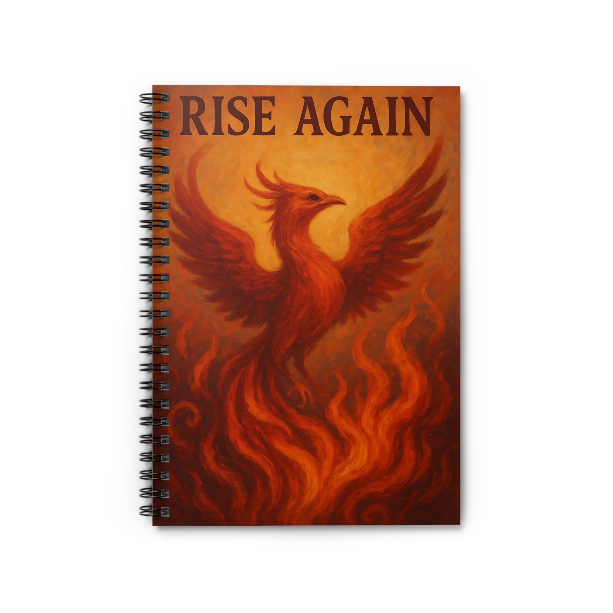Phoenix Rise Again Spiral Notebook, Motivational Journal, Gift for Artists, Stationery for Students, Inspiration Notebook, Creativity Diary