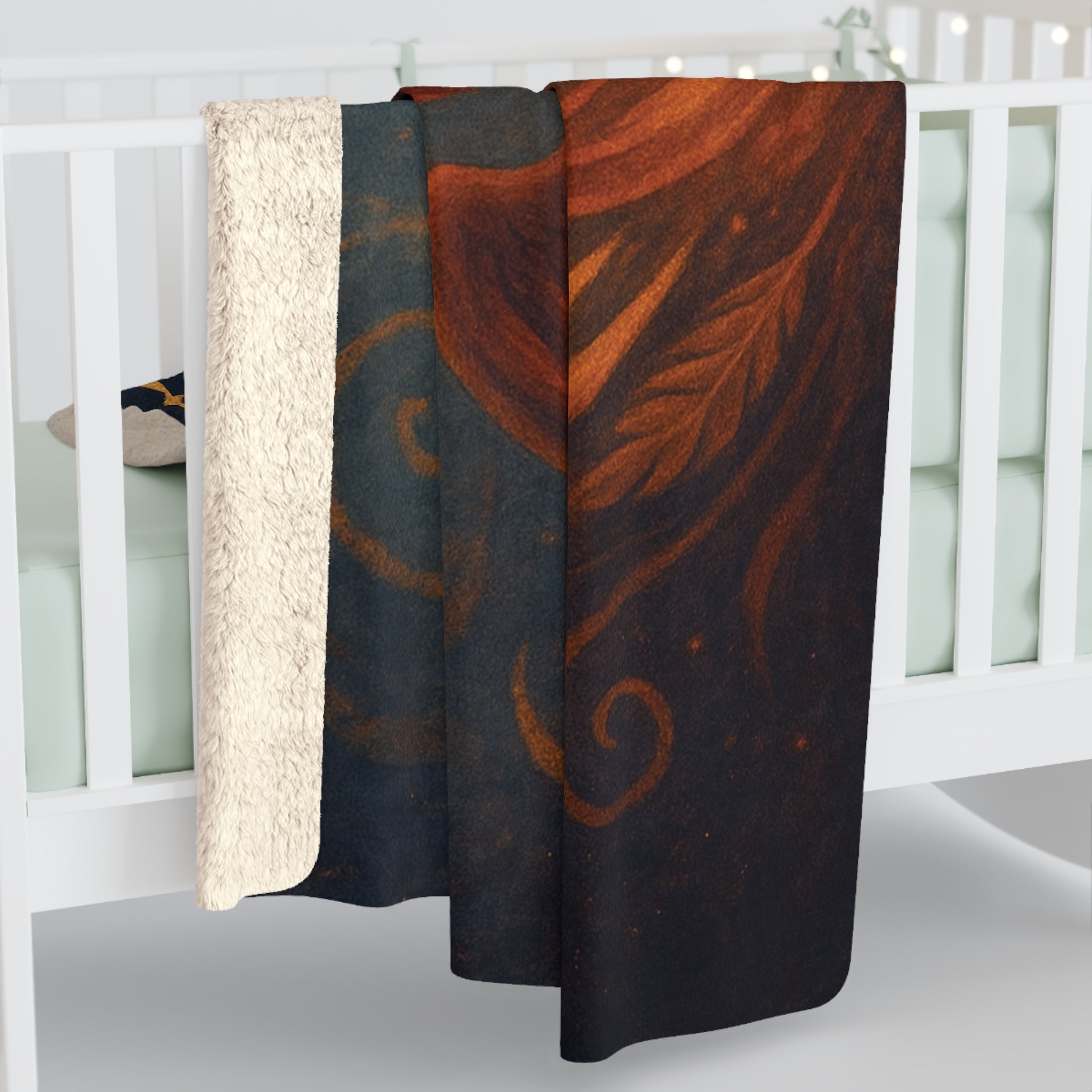 Phoenix Rise Sherpa Fleece Blanket, Cozy Throw Blanket, Inspirational Gift, Warm Home Decor, Motivational Art