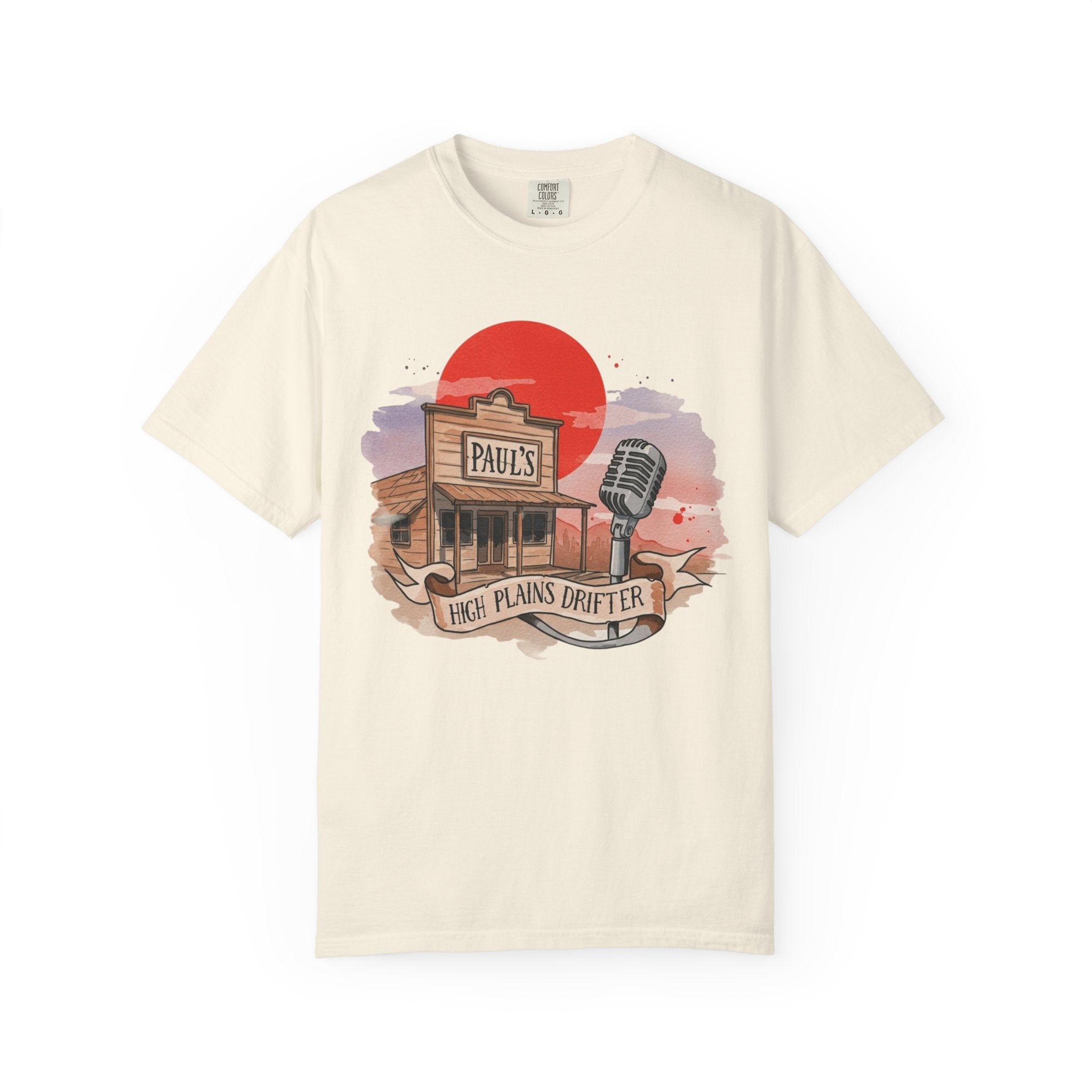 High Plains Drifter Unisex Garment-Dyed T-shirt, Respawn & Reclaim Collection, Vintage Tee, Boho Shirt, Western Top, Gift for Adventurers