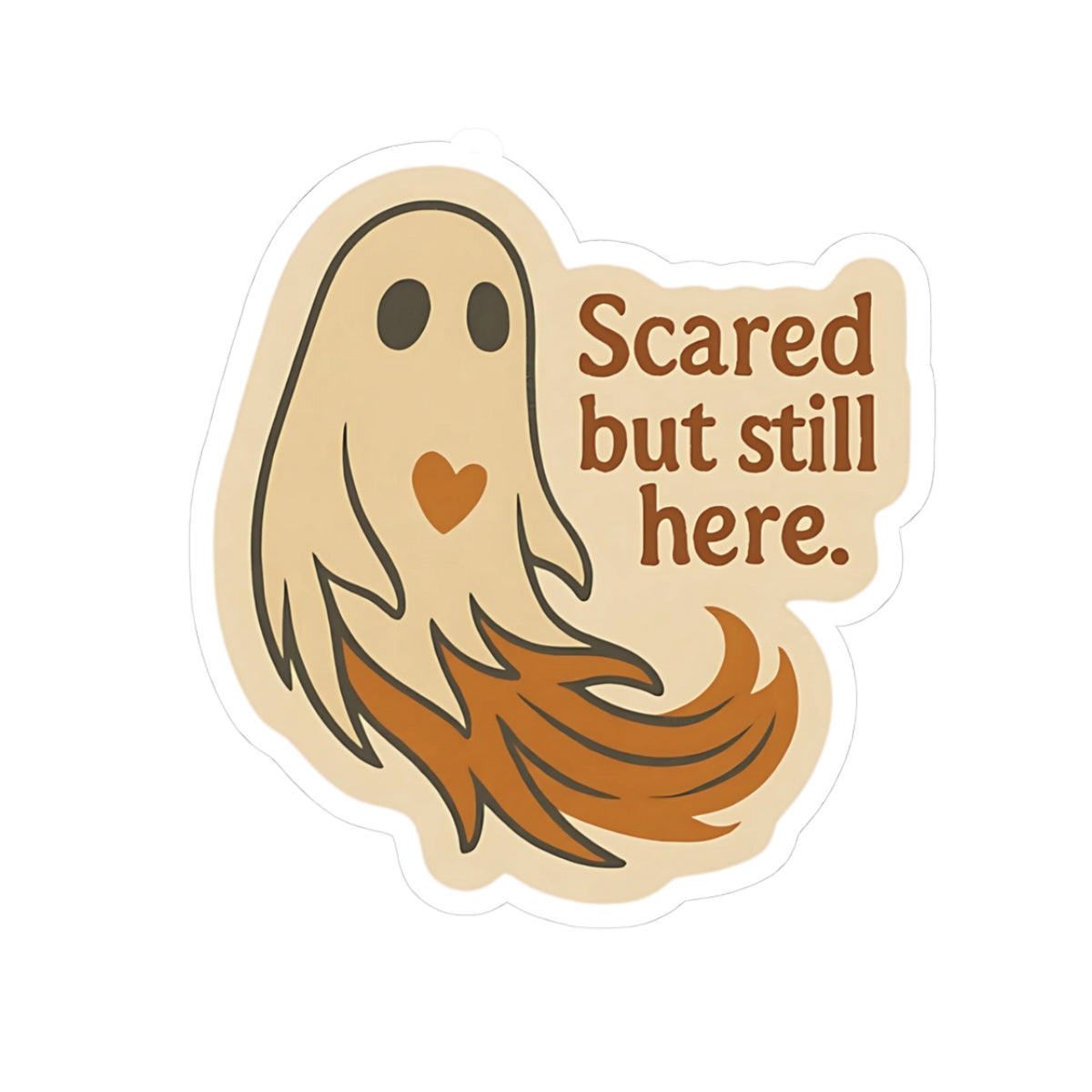 Mystic Autumn Vibes for the Rebel Souls Sticker - Scared But Still Here - Style 4