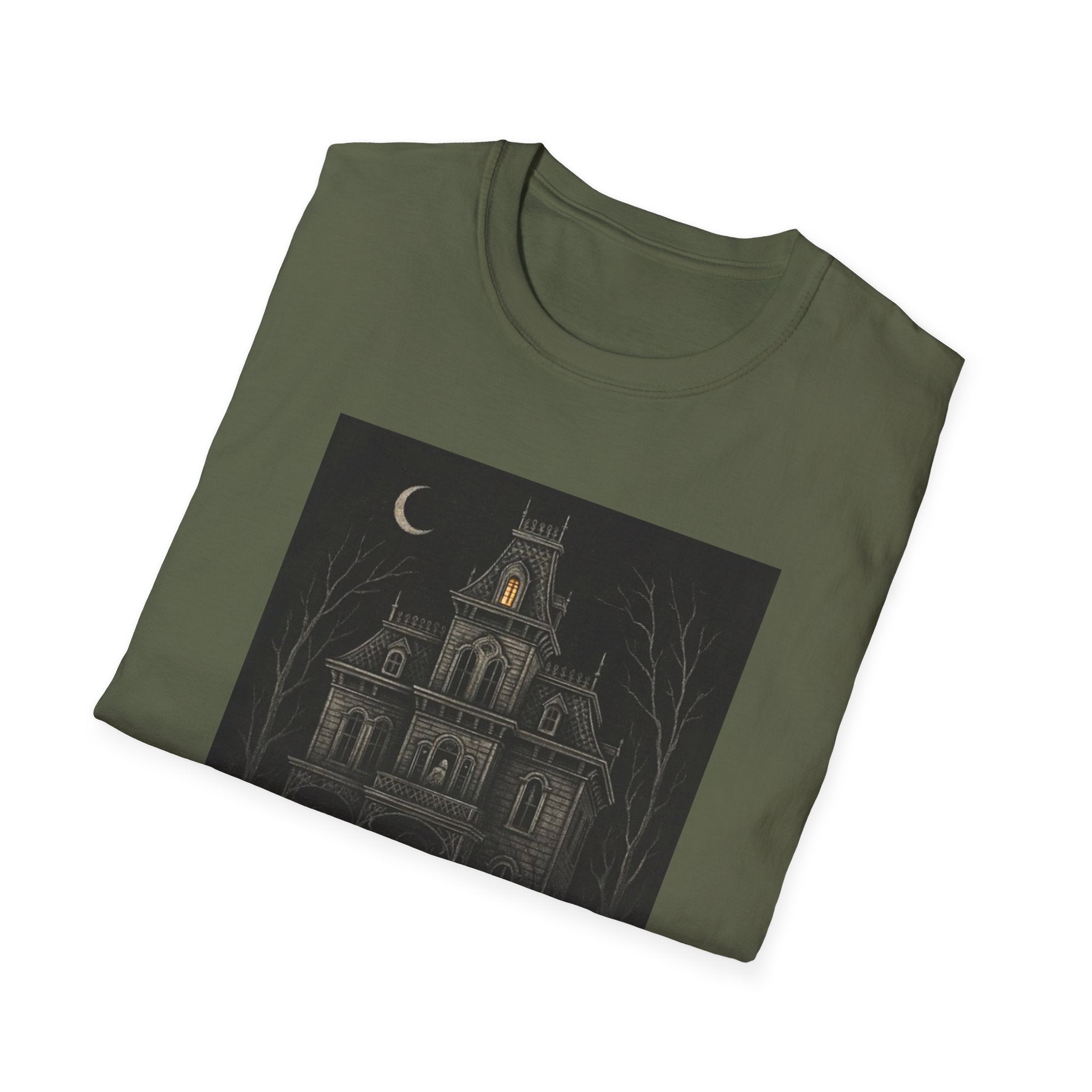 Respawn & Reclaim - Ashes and Bones Collection - Spooky Halloween Graphic Tee, Unisex Softstyle T-Shirt, Haunted House Shirt, Ghostly Vibes, Perfect for Fall Celebrations, Eerie Gift Idea