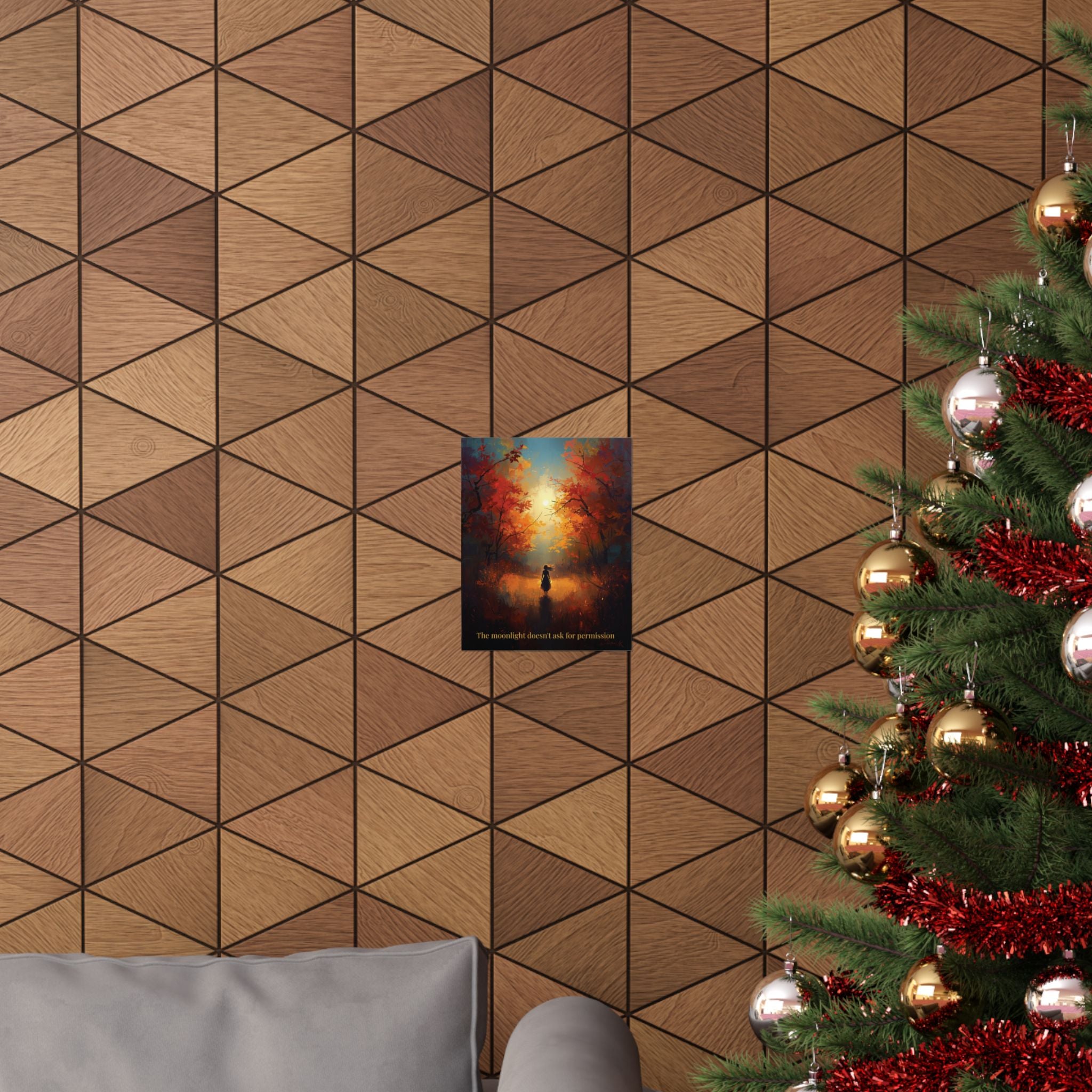 Moonlight Doesn’t Ask - Style 1 - Mystic Autumn Collection - Matte Art Posters, Whimsical Home Decor, Inspirational Wall Art, Autumn Aesthetic Prints, Gifts for Nature Lovers