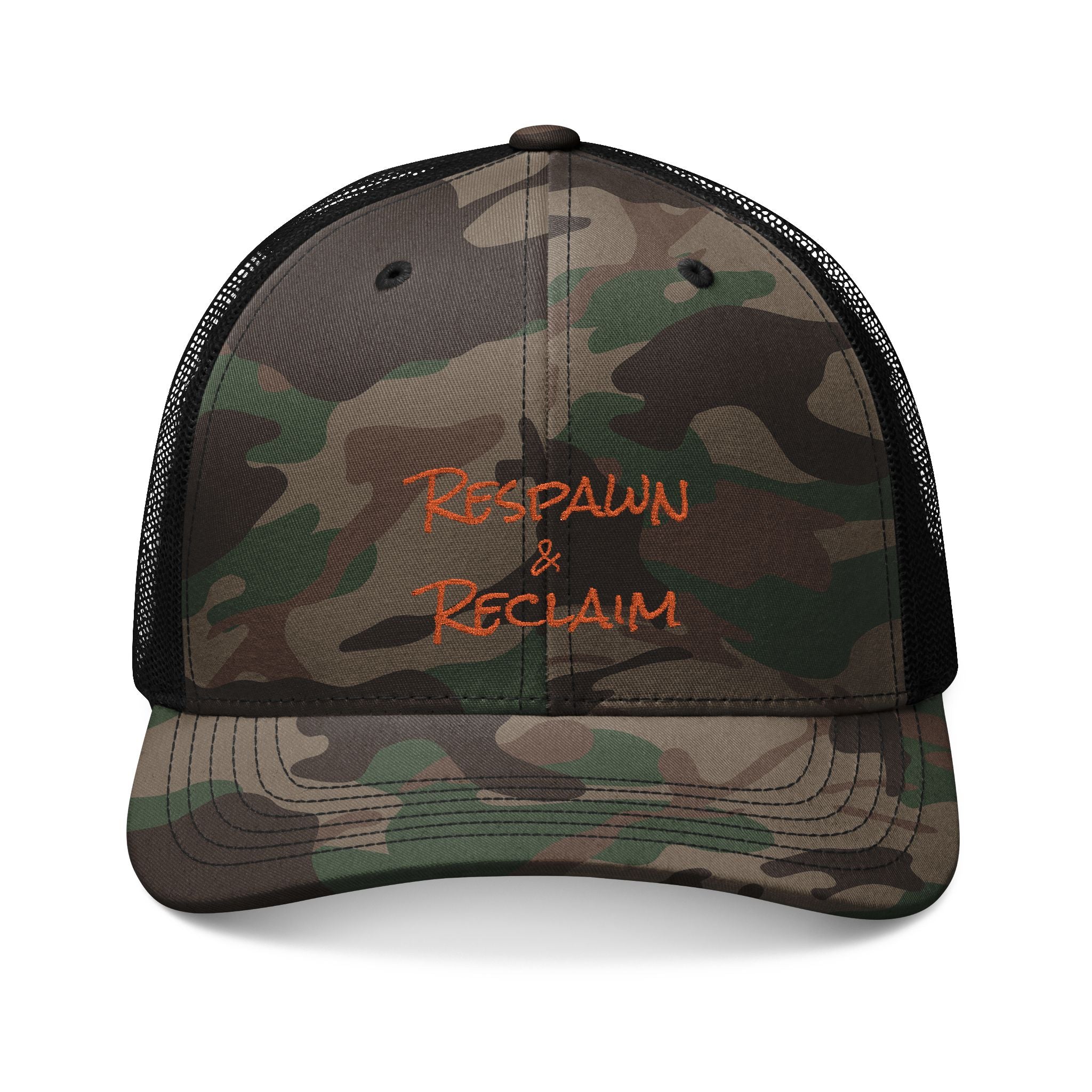 Trucker Hat - Respawn and Reclaim - Camouflage Embroidery