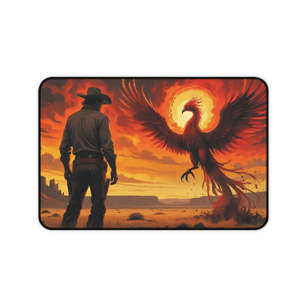 Phoenix Cowboy Desk Mat - Vibrant Office Decor, Gaming Mouse Pad, Unique Gift for Coworkers, Western Themed Accessory, Stylish Work [...]