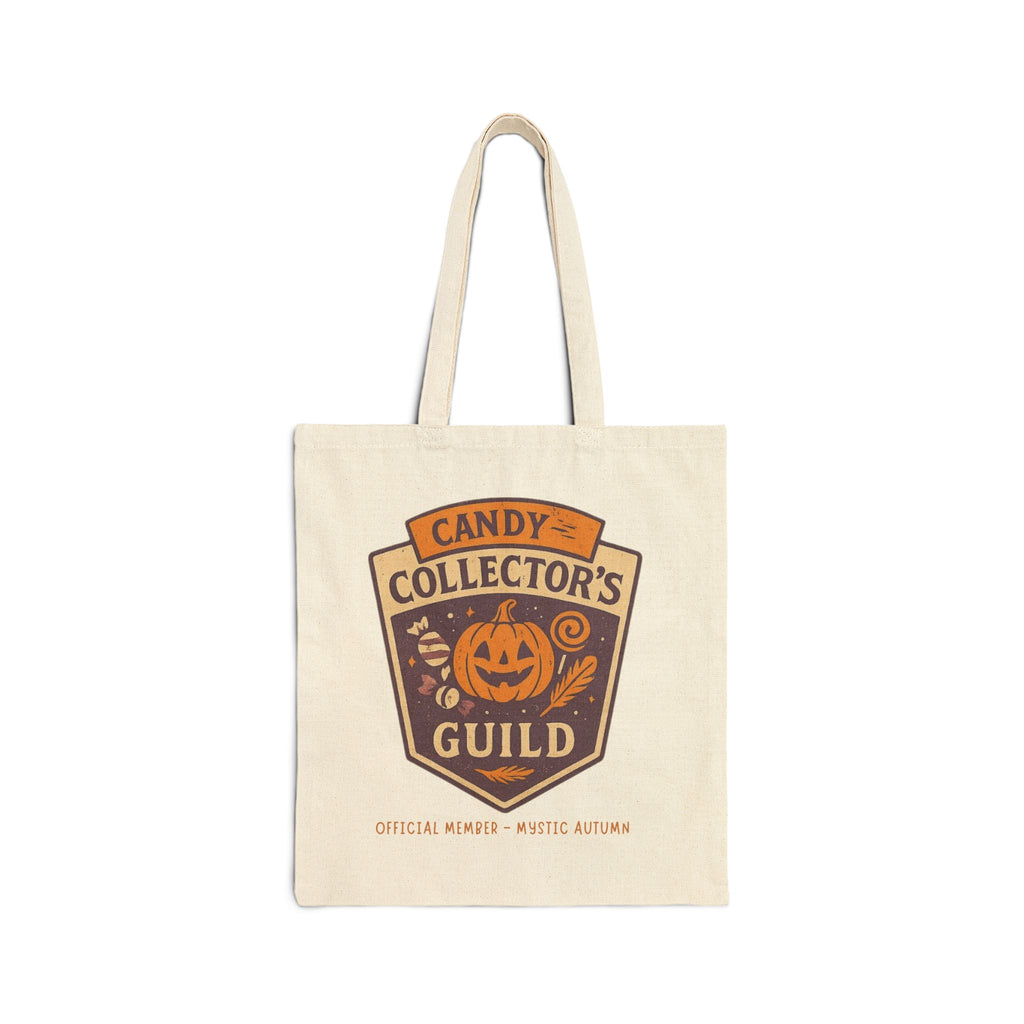Halloween-Themed - Candy Collectors Guild - Mystic Autumn Collection - Cotton Canvas Tote Bag, Trick or Treat, Candy Bag, Fall Tote, Eco-Friendly Shopping Bag