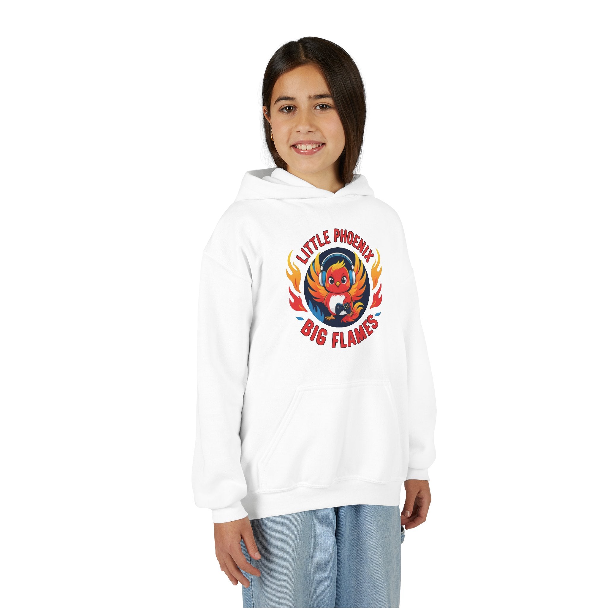 Phoenix Sparks Collection - Little Phoenix Big Flames, Kids Sweatshirt - Fun Gift for Birthdays, Cozy Wear, Unique Style, Youth Phoenix Hoodie