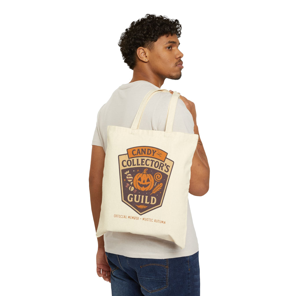 Halloween-Themed - Candy Collectors Guild - Mystic Autumn Collection - Cotton Canvas Tote Bag, Trick or Treat, Candy Bag, Fall Tote, Eco-Friendly Shopping Bag