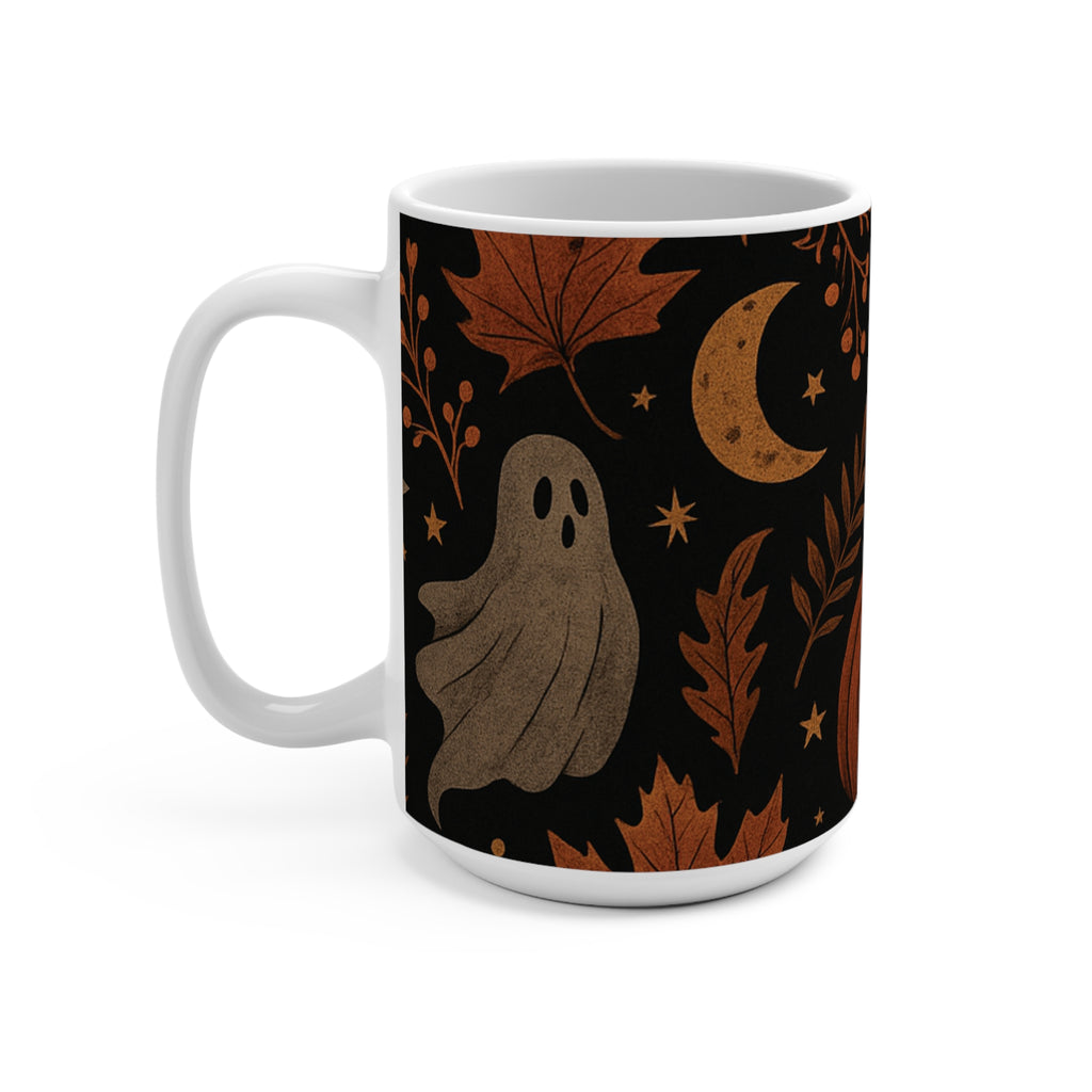 Mystic Autumn Collection - Themed Mug 15oz, Cozy Halloween Coffee Cup, Fall Decor, Seasonal Drinkware, Spooky Gift for Pumpkin Lovers
