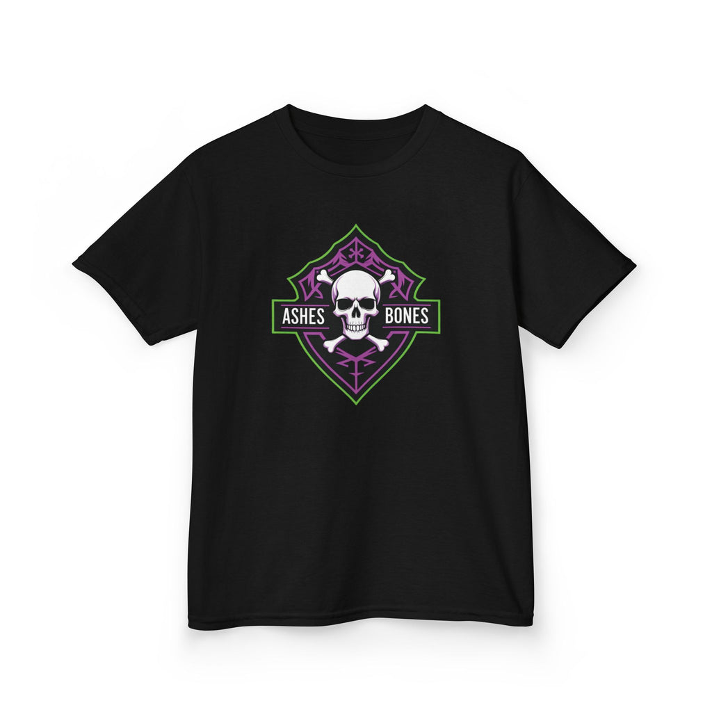 Ashes and Bones Collection - Cool Kids Graphic Tee, Skull Design Shirt, Halloween Costume, Party Outfit, Gift for Boys and Girls