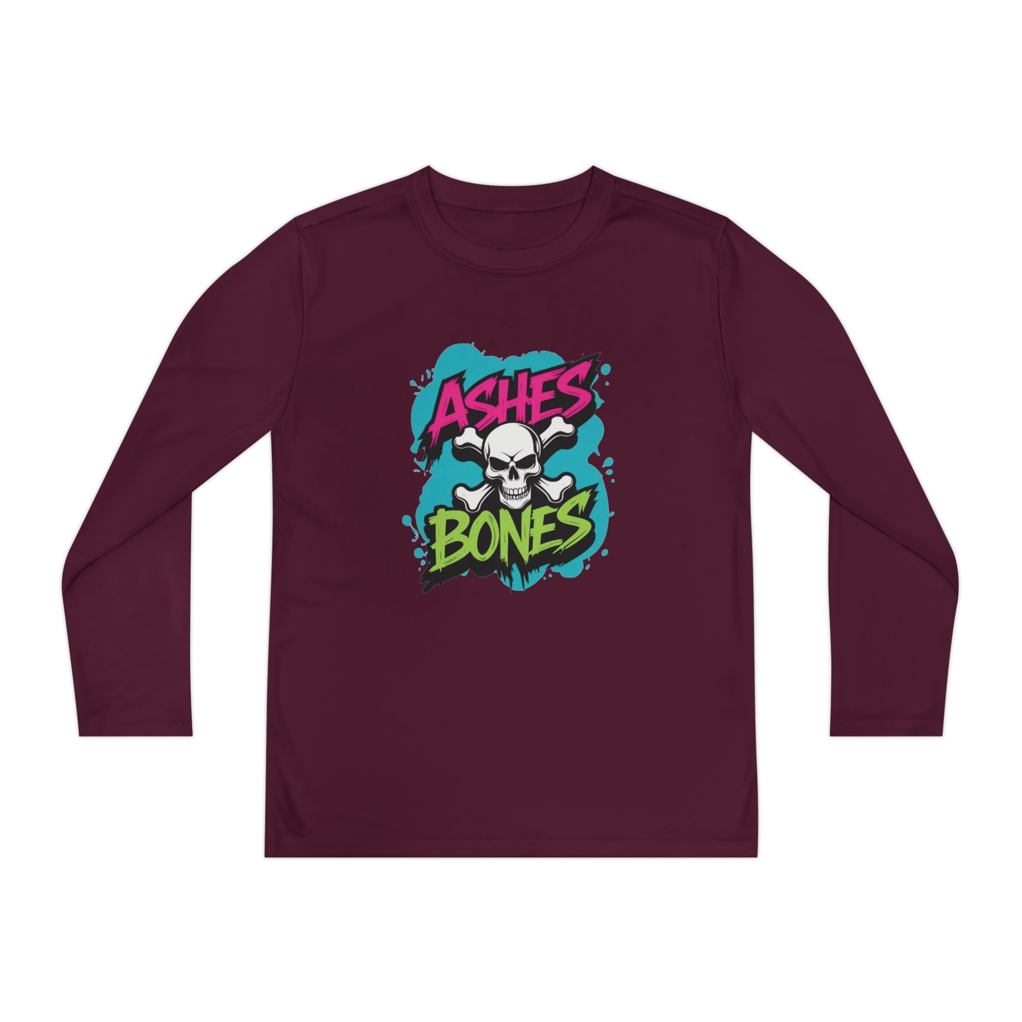 Youth Long Sleeve Tee - Ashes & Bones Collection - Graphic, Stylish Athletic Wear for Kids, Perfect for Halloween, School Events, Casual Days, [...]