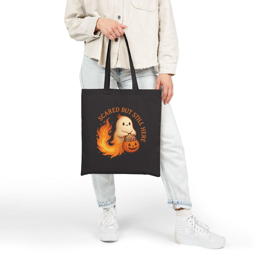 Ghost Phoenix Tote Bag - Halloween Themed - Scared But Still Here -Mystic Autumn Collection- Eco-Friendly Shopping Bag, Cute Trick or Treat Tote, Gift for Ghost [...]