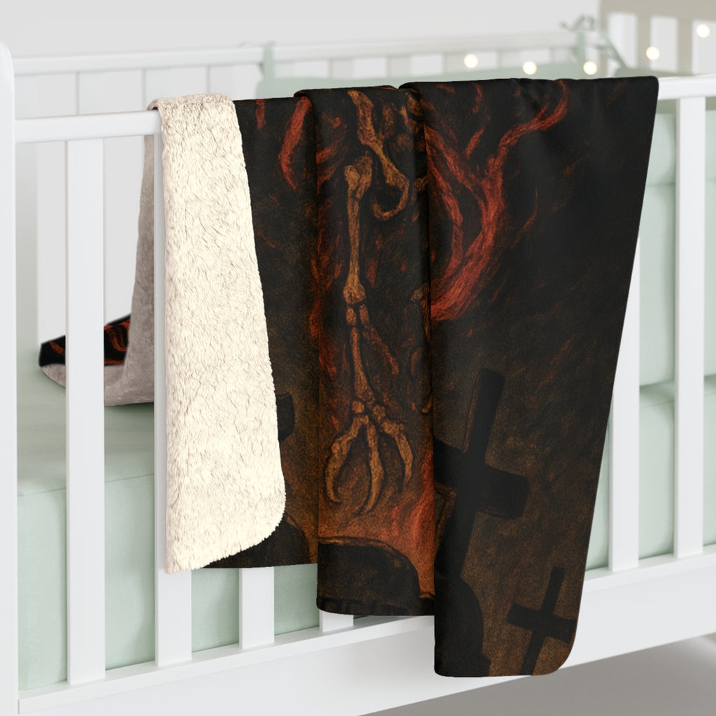 Ashes and Bones Collection - Gothic Phoenix Sherpa Fleece Blanket - Cozy Art for Home, Halloween Decor, Gift for Bird Lovers, Warm Throw for Fall Nights, Unique [...]