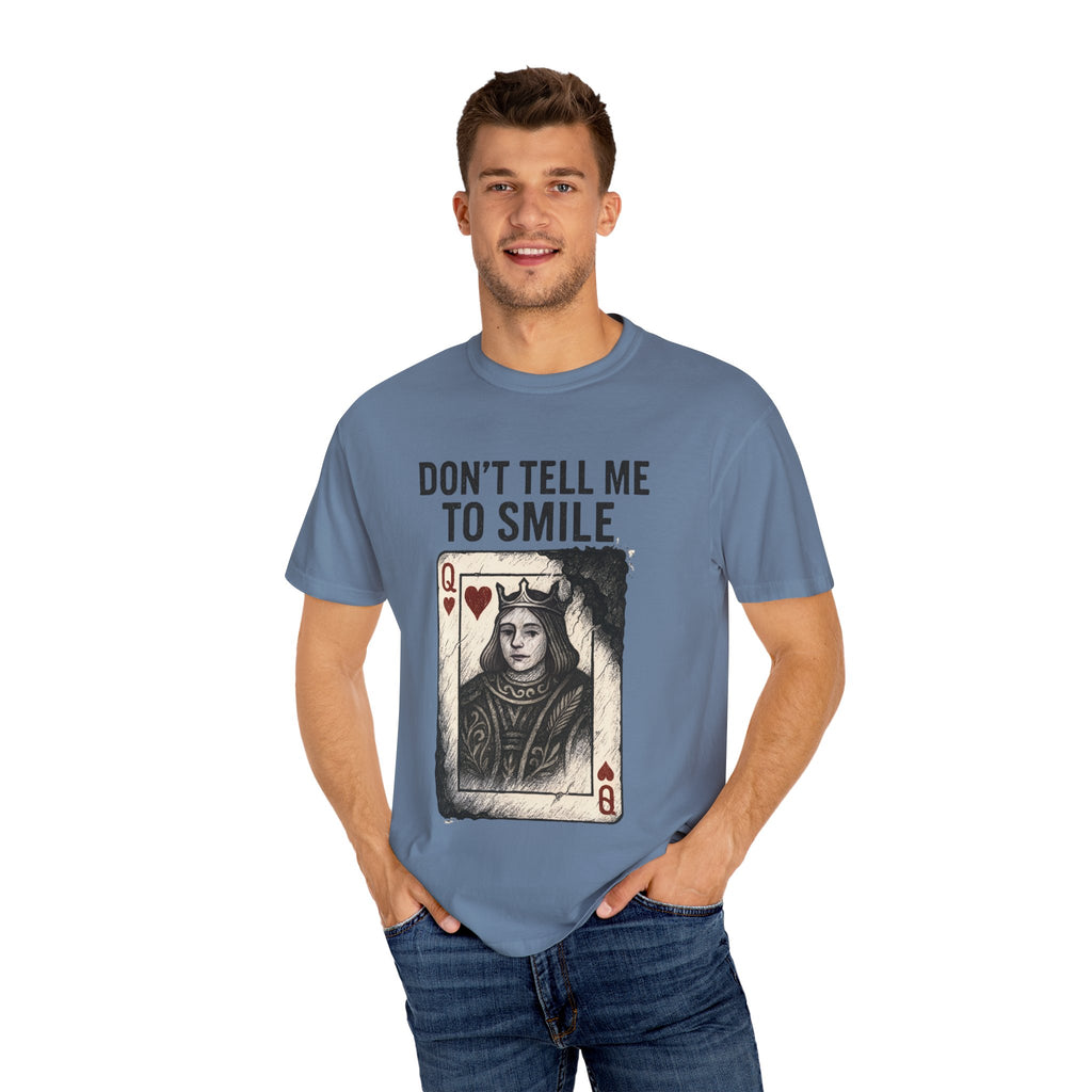Don't Tell Me To Smile: Respawn and Reclaim T-Shirt, Graphic Tee, Fun Fashion, Gift for Gamers, Unique Statement Shirt, Casual Wear, Birthday and Celebrations