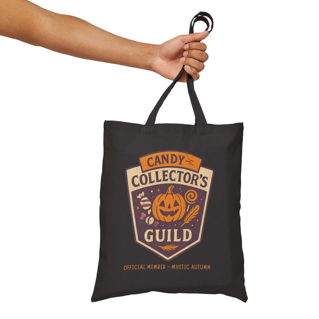 Halloween-Themed - Candy Collectors Guild - Mystic Autumn Collection - Cotton Canvas Tote Bag, Trick or Treat, Candy Bag, Fall Tote, Eco-Friendly Shopping Bag