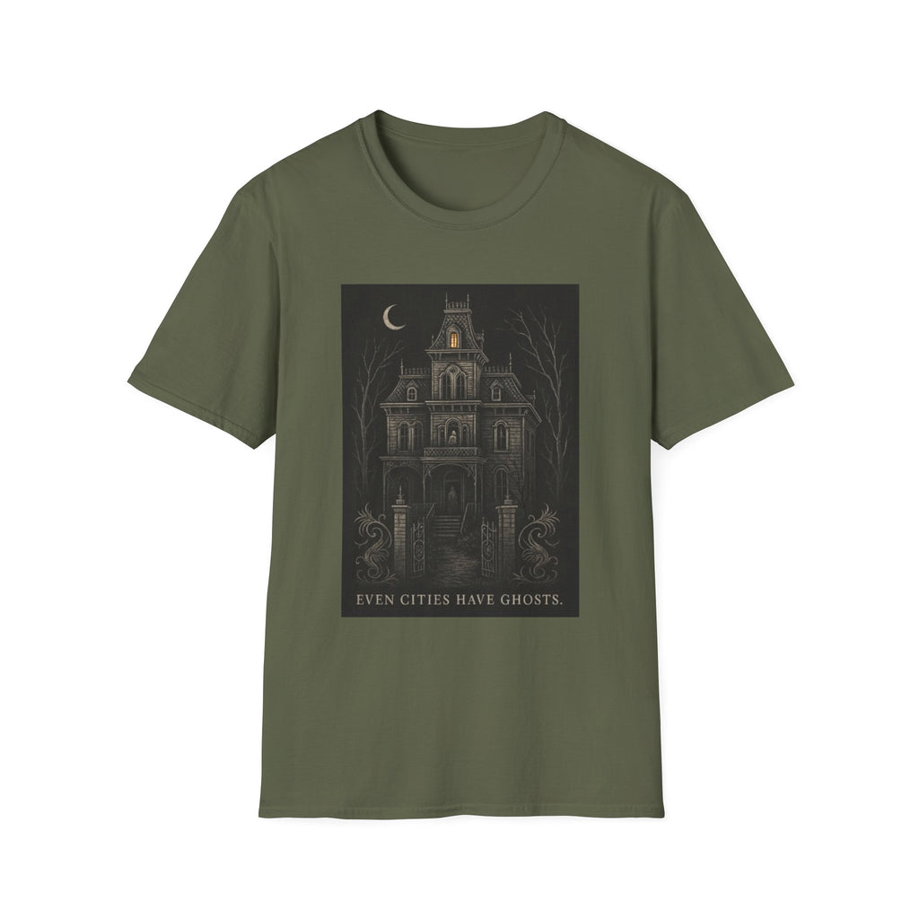 Respawn & Reclaim - Ashes and Bones Collection - Spooky Halloween Graphic Tee, Unisex Softstyle T-Shirt, Haunted House Shirt, Ghostly Vibes, Perfect for Fall Celebrations, Eerie Gift Idea