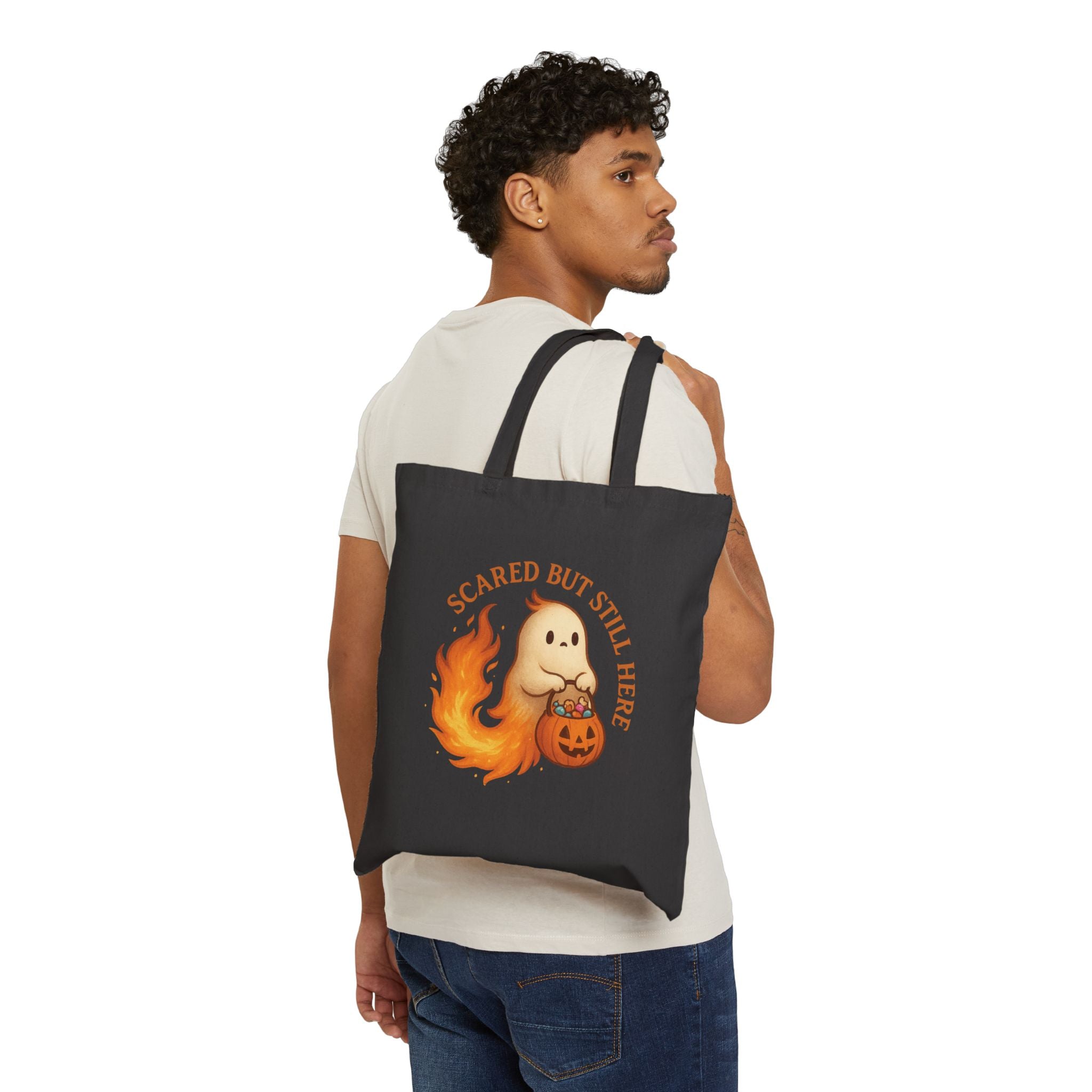 Ghost Phoenix Tote Bag - Halloween Themed - Scared But Still Here -Mystic Autumn Collection- Eco-Friendly Shopping Bag, Cute Trick or Treat Tote, Gift for Ghost [...]