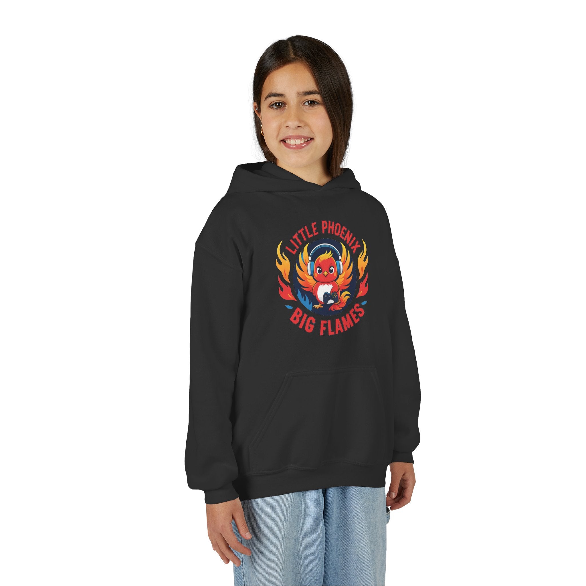 Phoenix Sparks Collection - Little Phoenix Big Flames, Kids Sweatshirt - Fun Gift for Birthdays, Cozy Wear, Unique Style, Youth Phoenix Hoodie