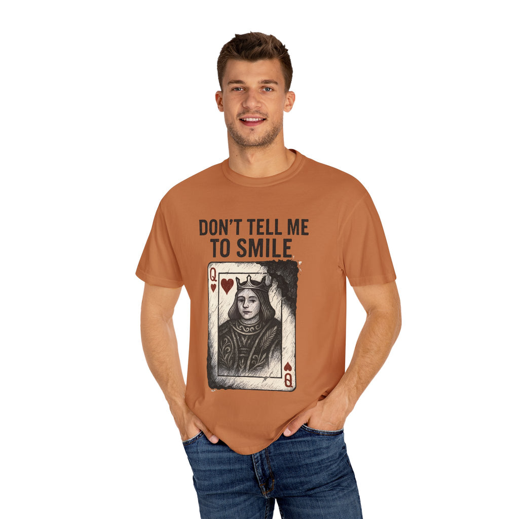 Don't Tell Me To Smile: Respawn and Reclaim T-Shirt, Graphic Tee, Fun Fashion, Gift for Gamers, Unique Statement Shirt, Casual Wear, Birthday and Celebrations