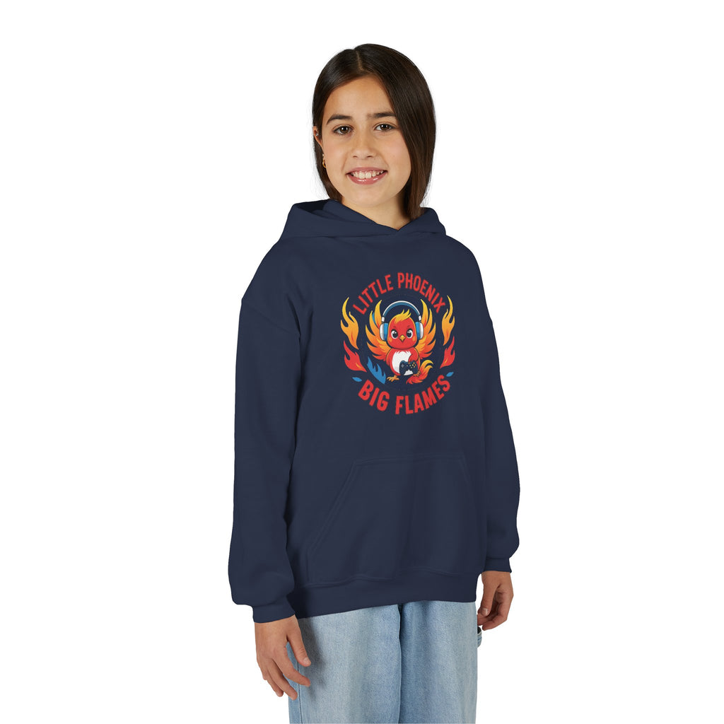 Phoenix Sparks Collection - Little Phoenix Big Flames, Kids Sweatshirt - Fun Gift for Birthdays, Cozy Wear, Unique Style, Youth Phoenix Hoodie