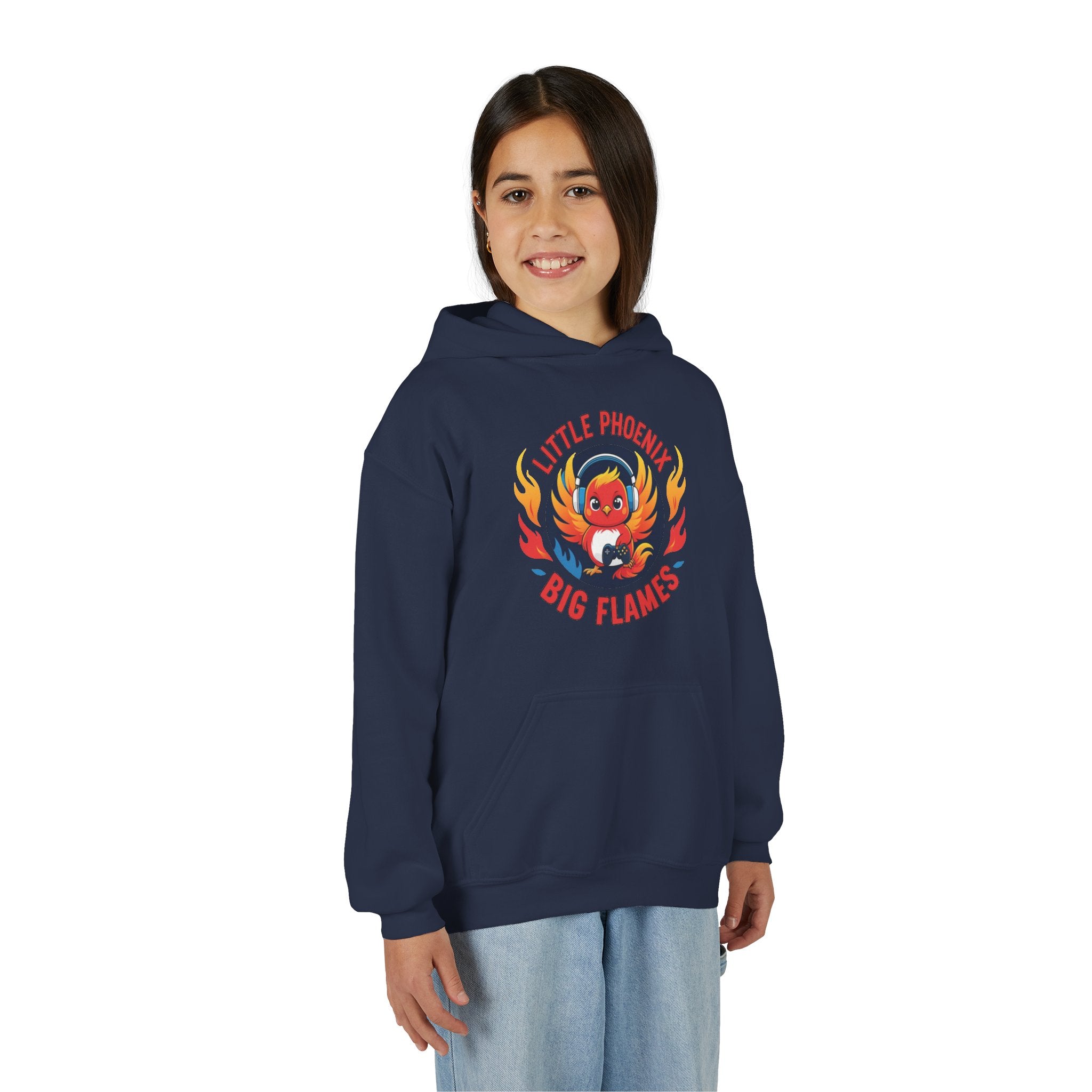 Phoenix Sparks Collection - Little Phoenix Big Flames, Kids Sweatshirt - Fun Gift for Birthdays, Cozy Wear, Unique Style, Youth Phoenix Hoodie