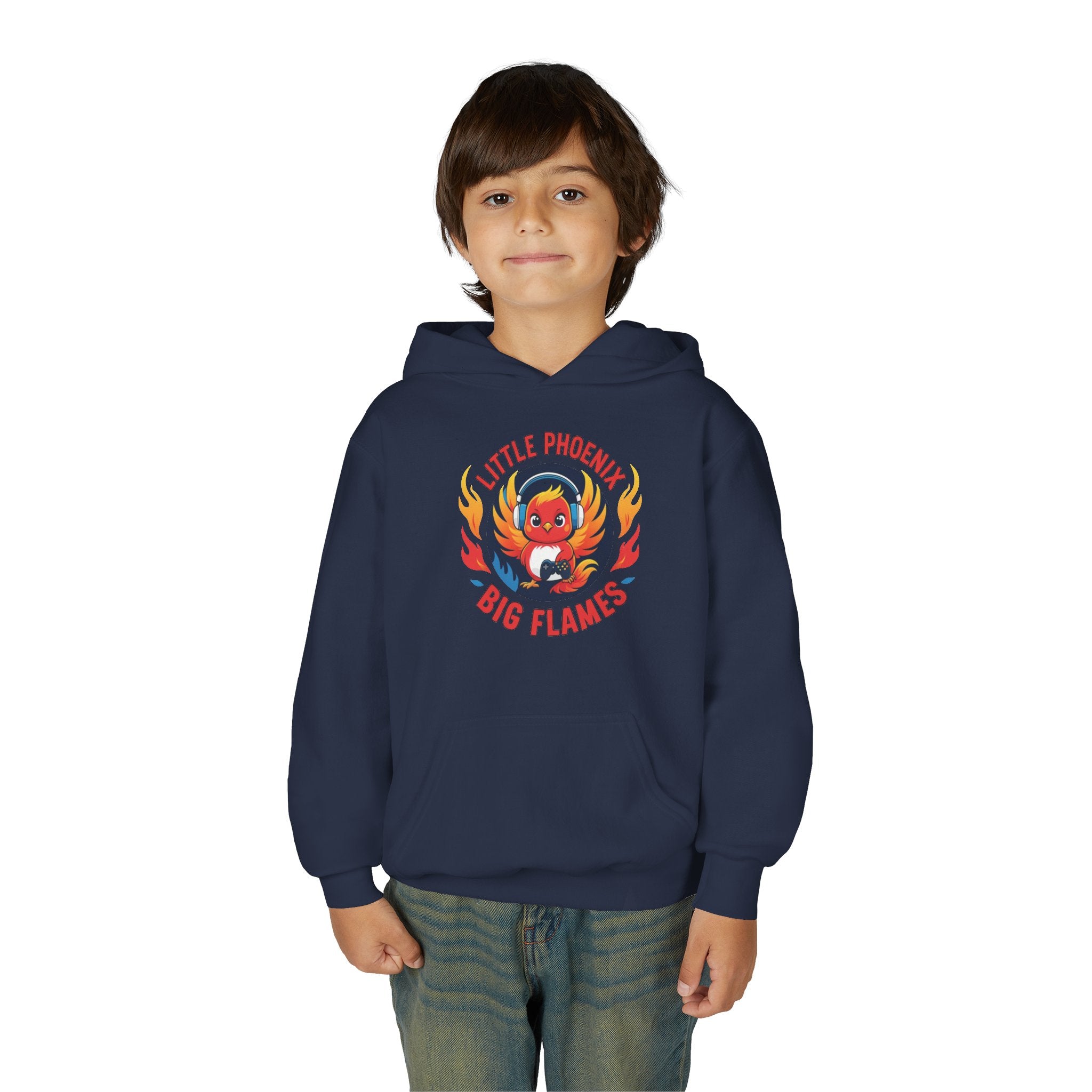 Phoenix Sparks Collection - Little Phoenix Big Flames, Kids Sweatshirt - Fun Gift for Birthdays, Cozy Wear, Unique Style, Youth Phoenix Hoodie