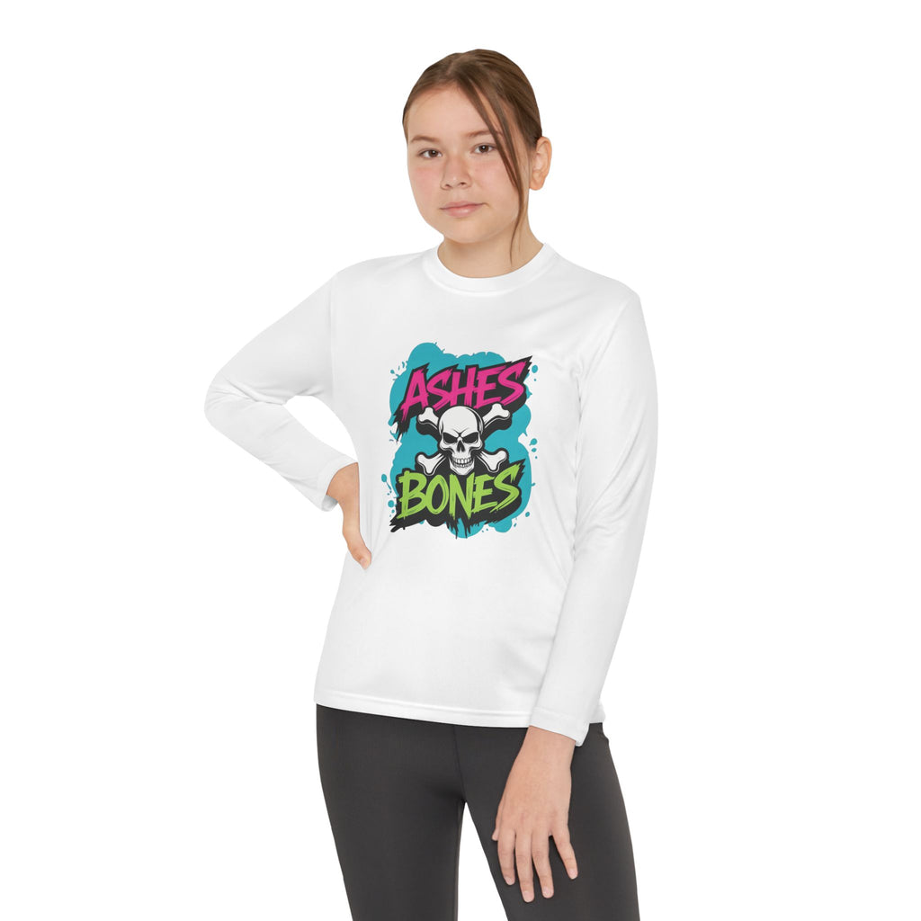 Youth Long Sleeve Tee - Ashes & Bones Collection - Graphic, Stylish Athletic Wear for Kids, Perfect for Halloween, School Events, Casual Days, [...]
