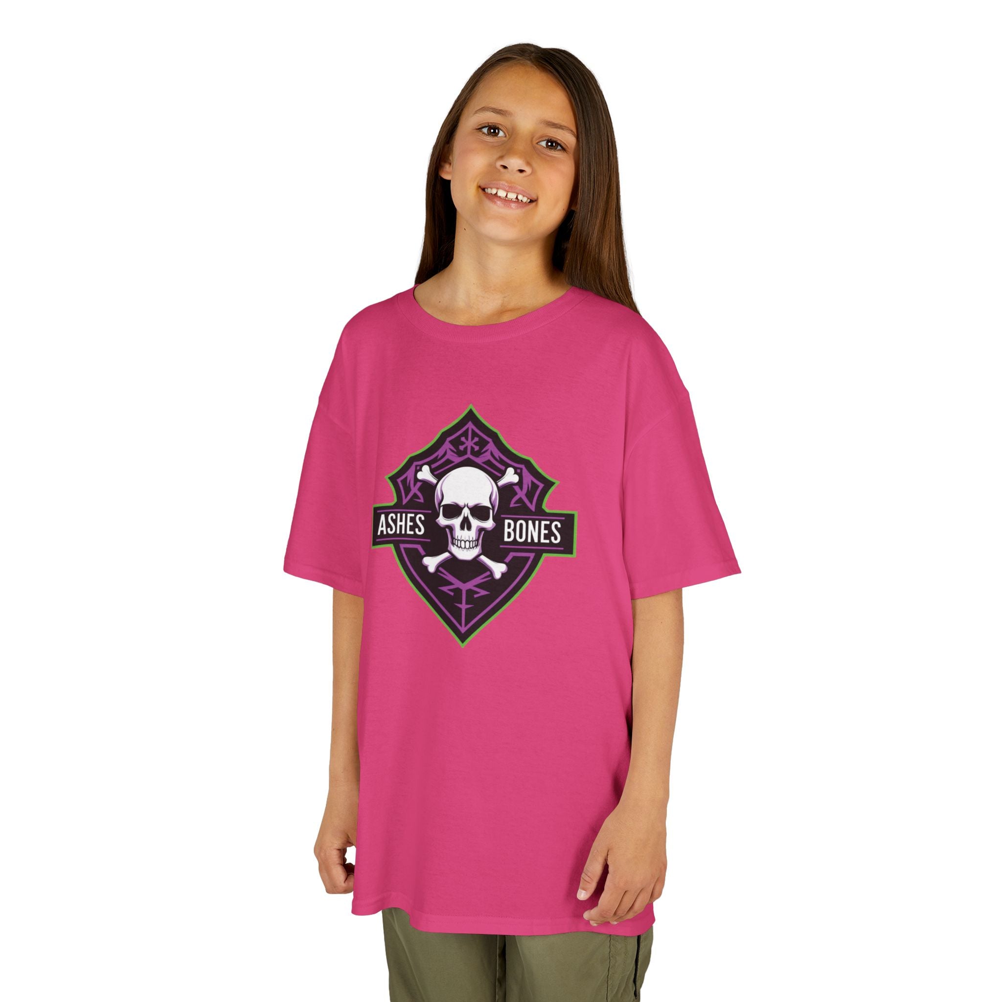 Ashes and Bones Collection - Cool Kids Graphic Tee, Skull Design Shirt, Halloween Costume, Party Outfit, Gift for Boys and Girls