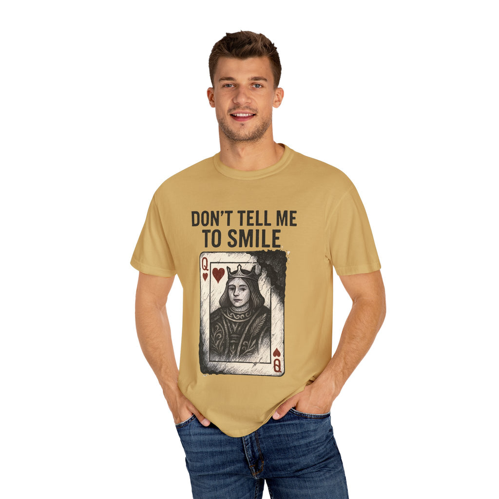 Don't Tell Me To Smile: Respawn and Reclaim T-Shirt, Graphic Tee, Fun Fashion, Gift for Gamers, Unique Statement Shirt, Casual Wear, Birthday and Celebrations