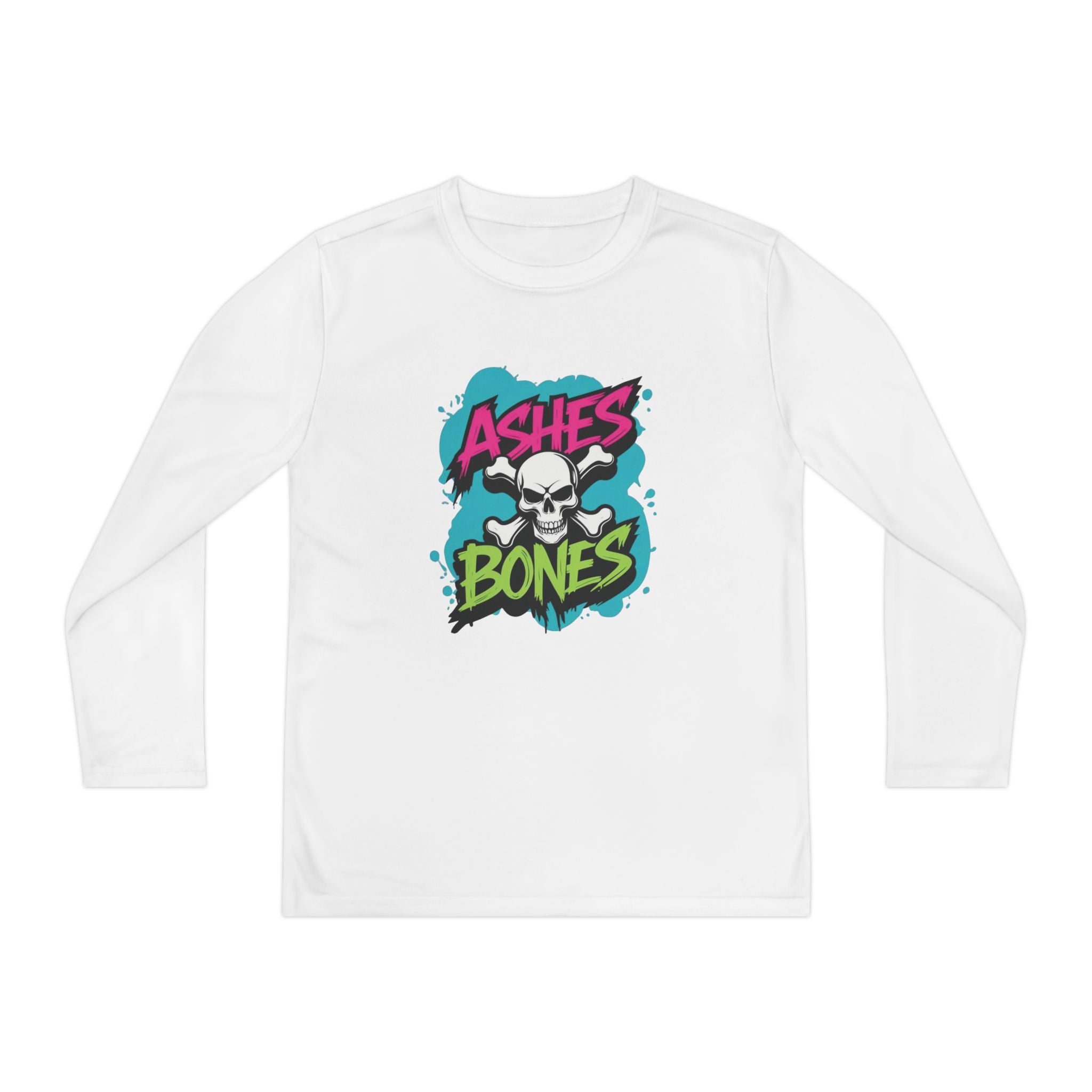 Youth Long Sleeve Tee - Ashes & Bones Collection - Graphic, Stylish Athletic Wear for Kids, Perfect for Halloween, School Events, Casual Days, [...]