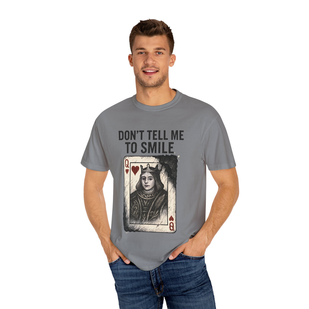 Don't Tell Me To Smile: Respawn and Reclaim T-Shirt, Graphic Tee, Fun Fashion, Gift for Gamers, Unique Statement Shirt, Casual Wear, Birthday and Celebrations