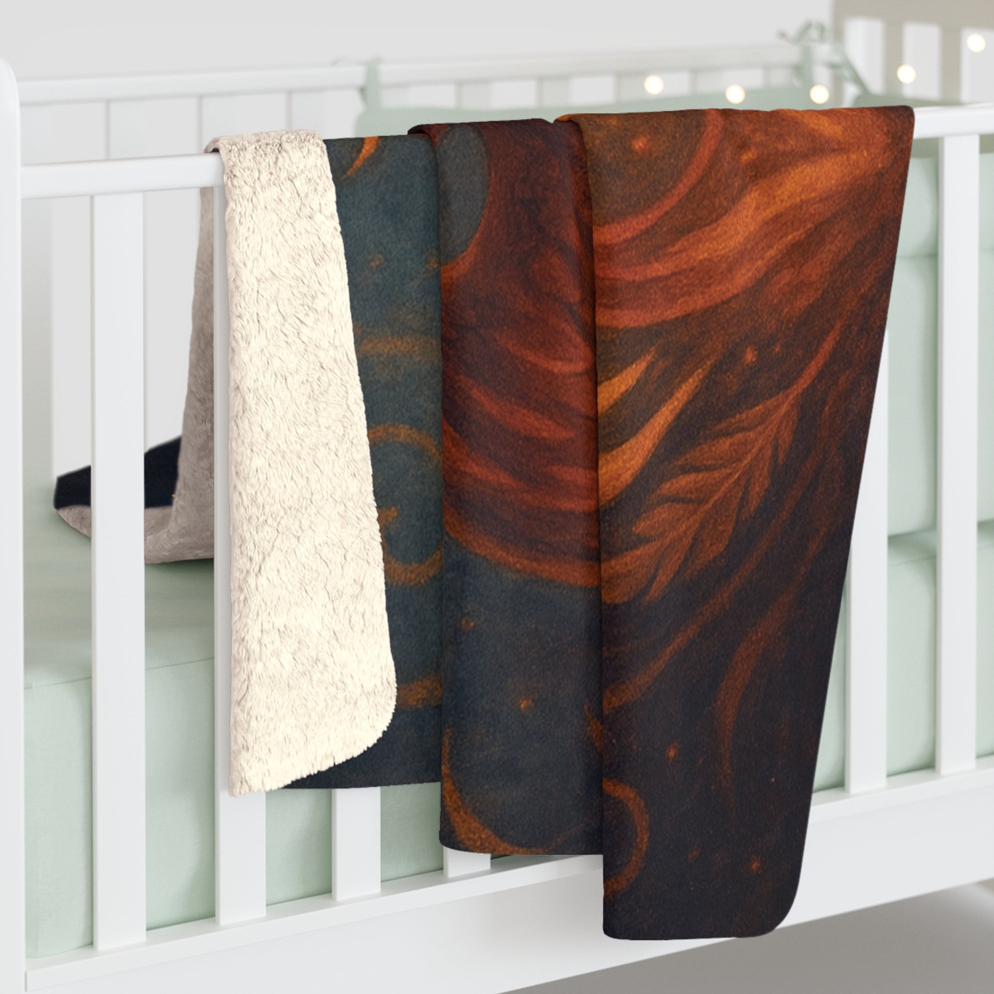 Phoenix Rise Sherpa Fleece Blanket, Cozy Throw Blanket, Inspirational Gift, Warm Home Decor, Motivational Art