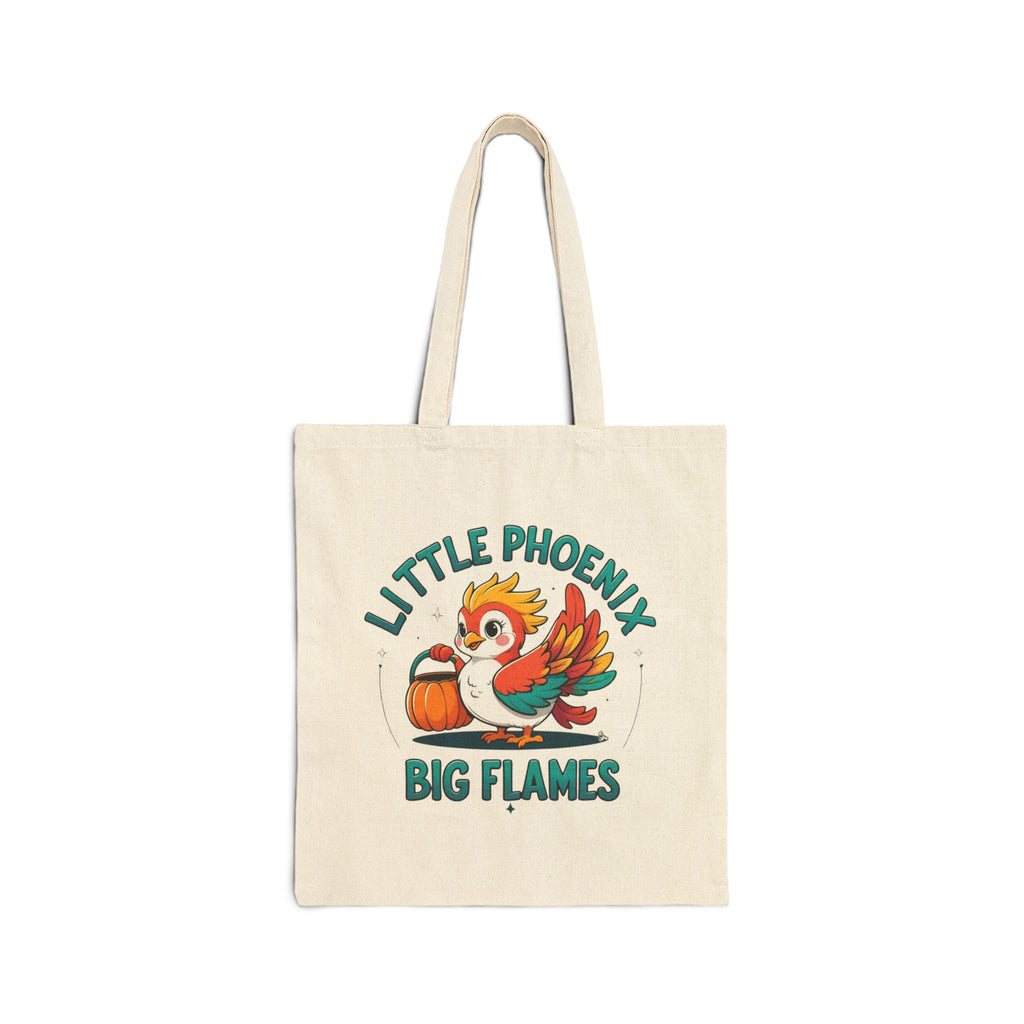 Phoenix Sparks - Mystic Autumn Collection - Colorful Phoenix Cotton Canvas Tote Bag - Eco-Friendly Shopping, Beach, Gym, Halloween, Gift