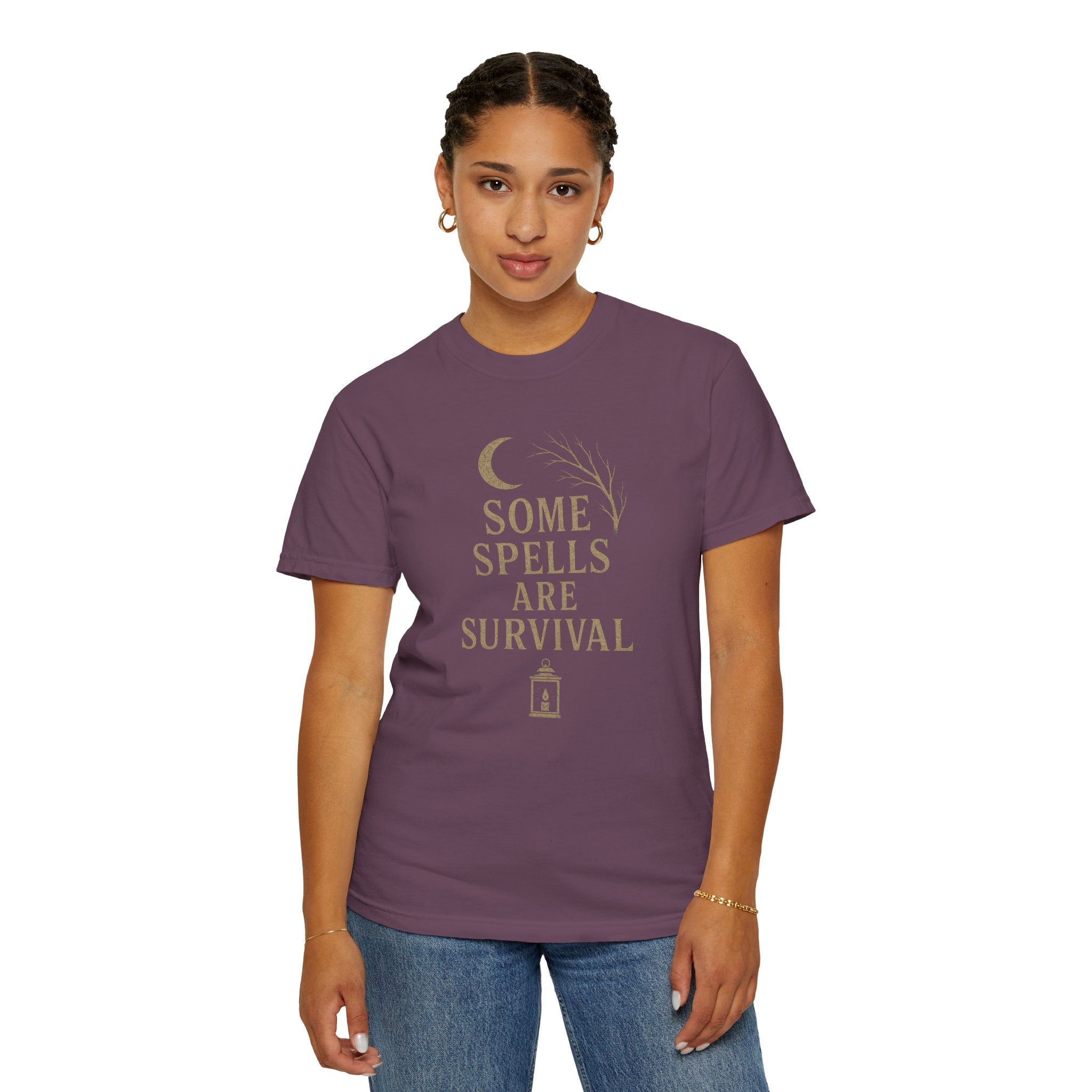 Mystic Autumnt Collection - Enchanted Survival T-shirt, Witchy Graphic Tee, Unisex Casual Wear, Gift for Spellcasters, Everyday Comfort Top
