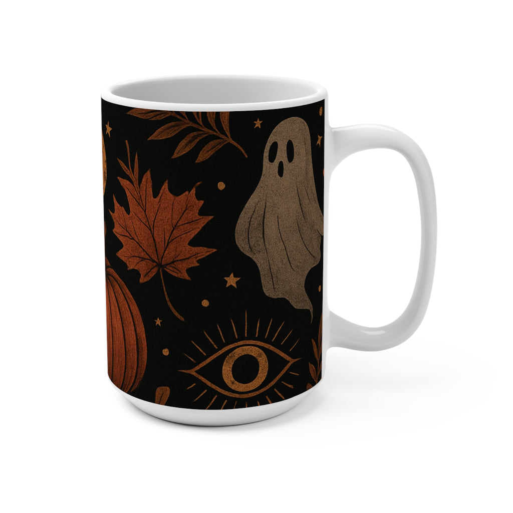 Mystic Autumn Collection - Themed Mug 15oz, Cozy Halloween Coffee Cup, Fall Decor, Seasonal Drinkware, Spooky Gift for Pumpkin Lovers