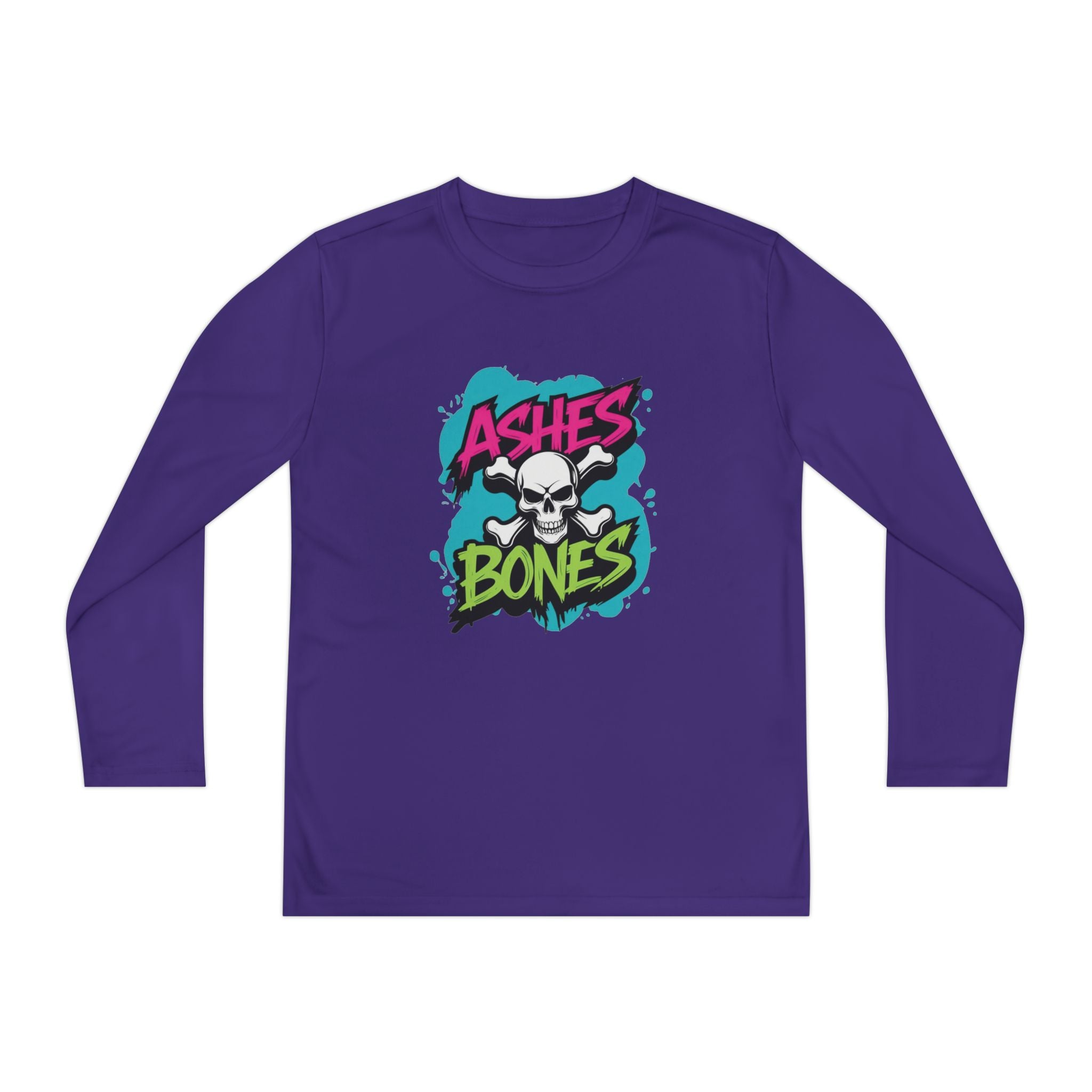 Youth Long Sleeve Tee - Ashes & Bones Collection - Graphic, Stylish Athletic Wear for Kids, Perfect for Halloween, School Events, Casual Days, [...]