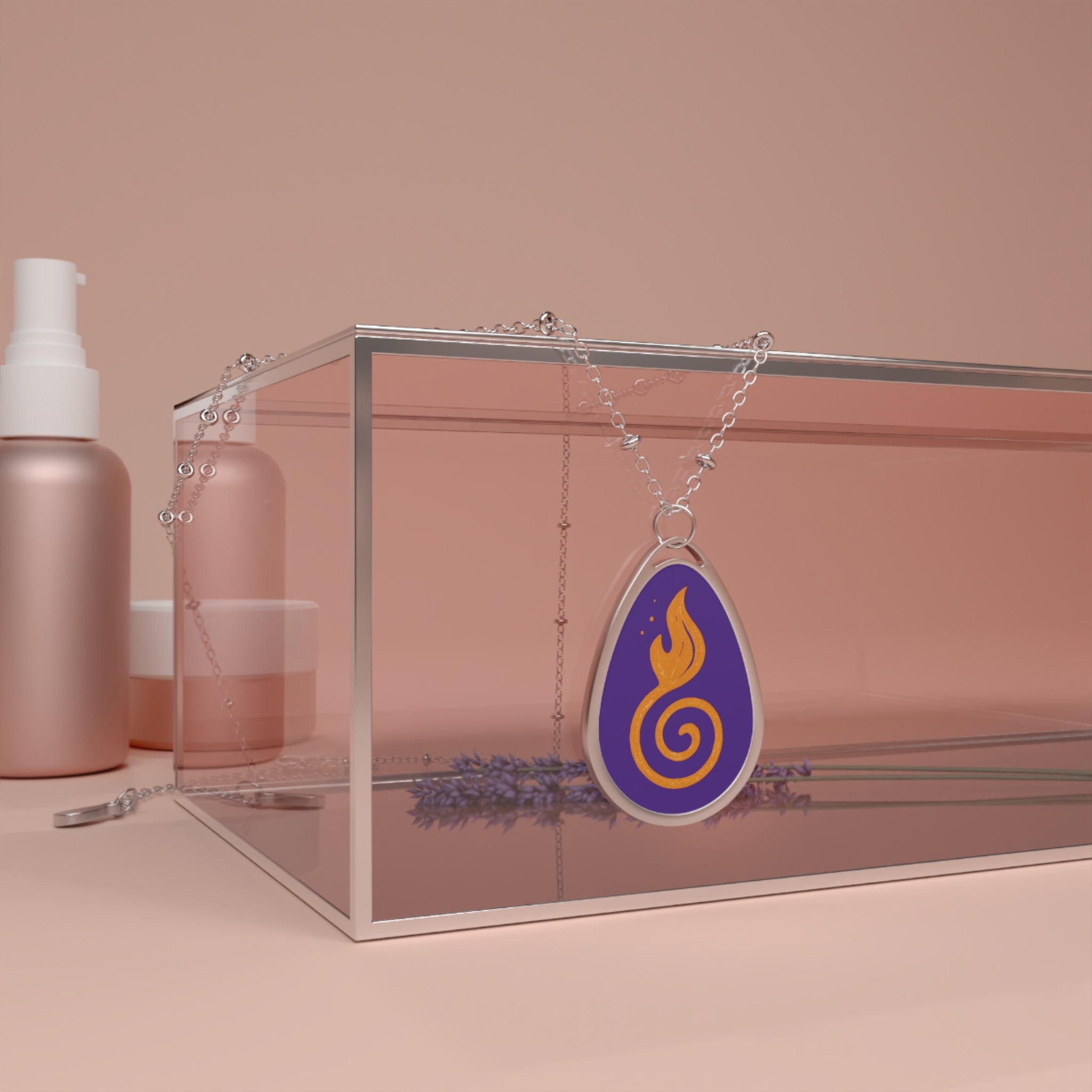 Necklace - Spiral and Flame Frazzled Phoenix Design