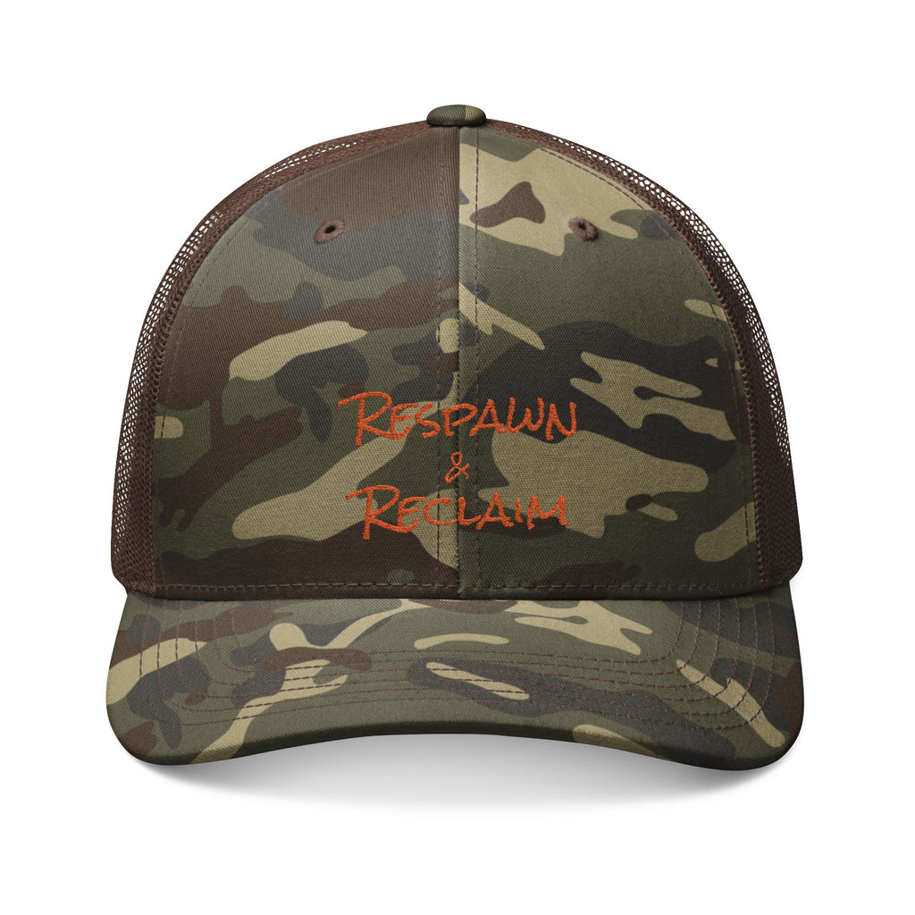 Trucker Hat - Respawn and Reclaim - Camouflage Embroidery