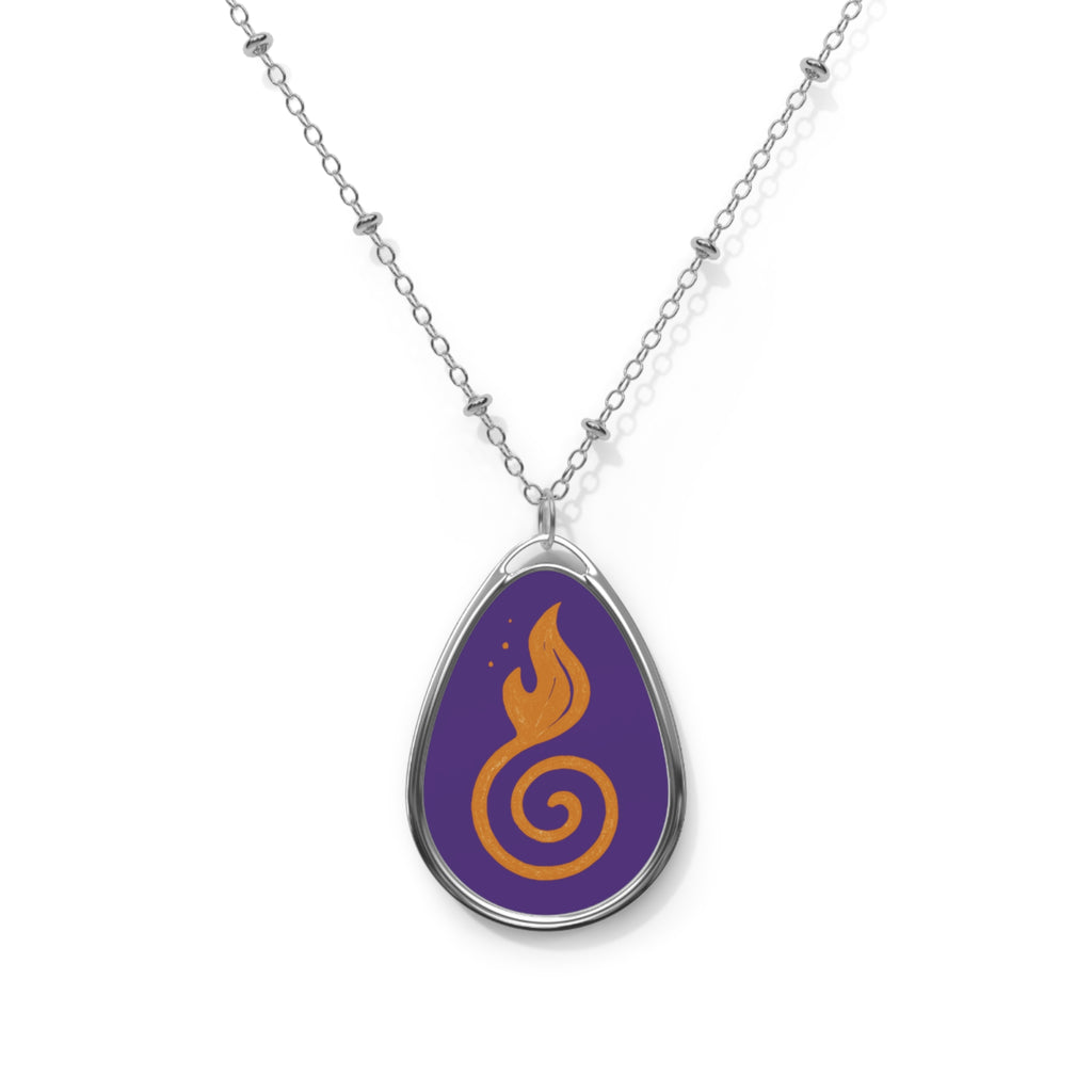 Necklace - Spiral and Flame Frazzled Phoenix Design