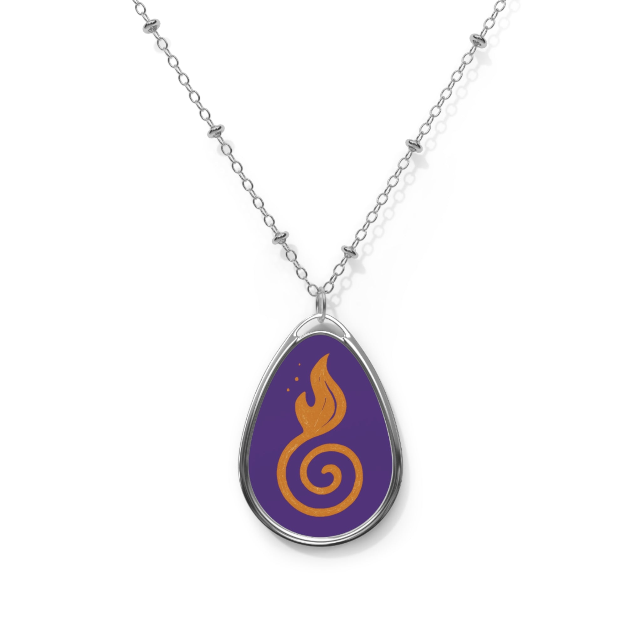 Necklace - Spiral and Flame Frazzled Phoenix Design
