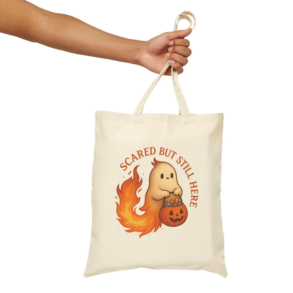 Ghost Phoenix Tote Bag - Halloween Themed - Scared But Still Here -Mystic Autumn Collection- Eco-Friendly Shopping Bag, Cute Trick or Treat Tote, Gift for Ghost [...]