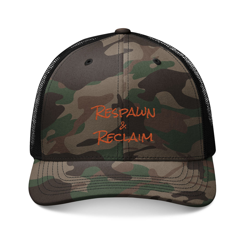 Trucker Hat - Respawn and Reclaim - Camouflage Embroidery
