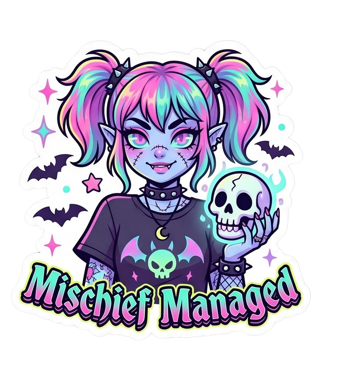 Ghouls Just Wanna Have Fun – 4×7″ Inked Sticker Sheet or Individual Sticker Pack (set of 6)