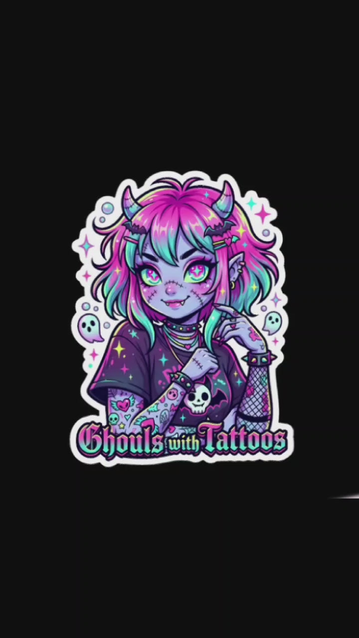 Ghouls Just Wanna Have Fun – 4×7″ Inked Sticker Sheet or Individual Sticker Pack (set of 6)