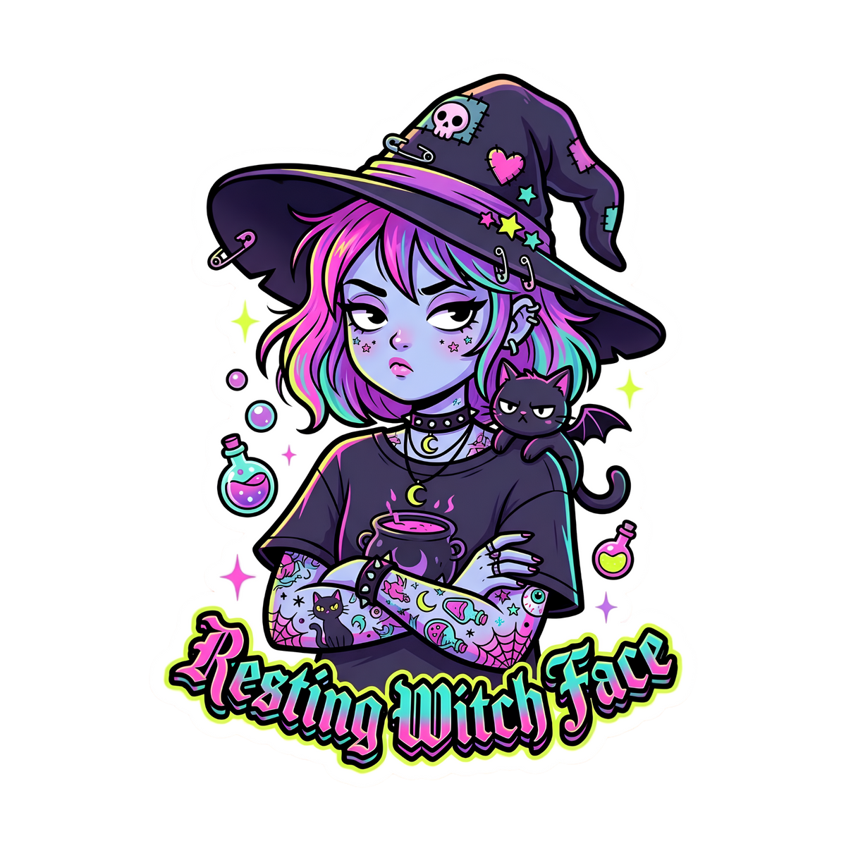 Ghouls Just Wanna Have Fun – 4×7″ Inked Sticker Sheet or Individual Sticker Pack (set of 6)