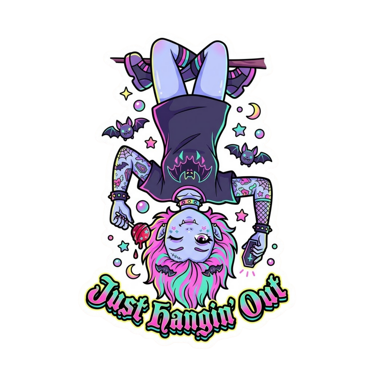Ghouls Just Wanna Have Fun – 4×7″ Inked Sticker Sheet or Individual Sticker Pack (set of 6)